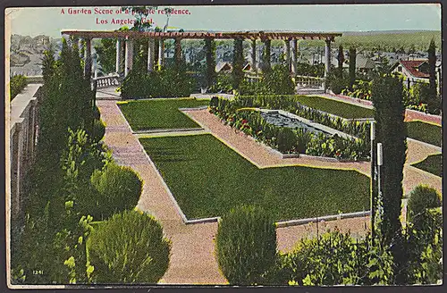 Los Angeles stamp World Panama-pacific Exposition 1915 CAK A Garden Scene