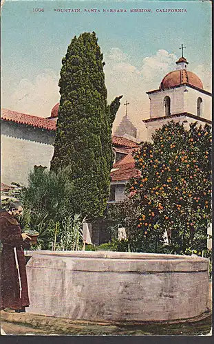 Santa Babara Fauntain post card * um 1910