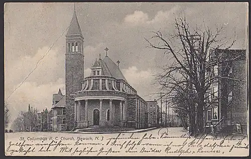 Newark N.J. AK um 1910 St. Columbus R. C. Church