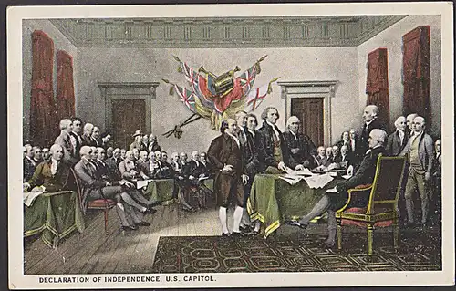 Washington Declaration of Independence U. S. Capitol postcard *  CAK um 1910