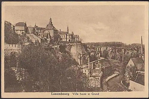 Luxembourg Ville haute et Grund 24.6.35 nach Rabenau Deutschland
