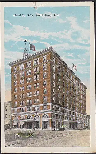 Hotel la Salle South Bend IND. CAK 1925 Hotel