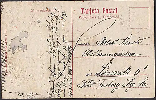 Santiago Chile Cementerio General Avenieda las Palmas AK um 1910