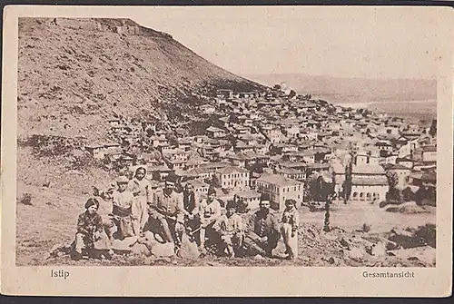 Mazedonien Istip Schtip Stip Ort mit Personengruppe Gesamtansicht unbeschrieben um 1917