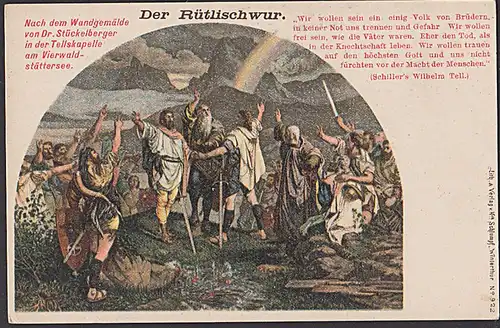 Suisse Winterthur Nr. 922 "Der Rüttlischwur" von Friedrich Schiller Wilhelm Tell CAK ungebraucht