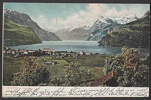 Brunnen und die Alpen CAK von 1905 von Gebr. Wehrli Kirchberg Zürich