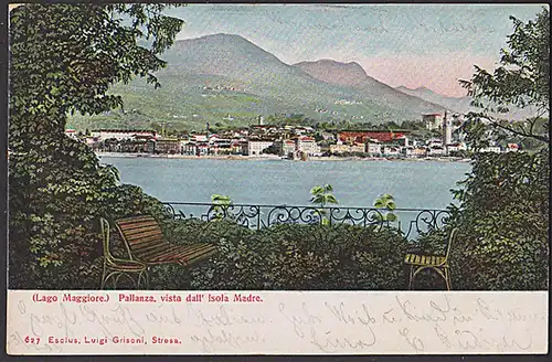 Pallanza Verbania  CAK 1905 vista dall&acute;Isola Madre (Lago Maffiore)