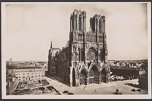 Reims (Marne) La Cathetrale  Rheims Foto-AK 1930  Kirche