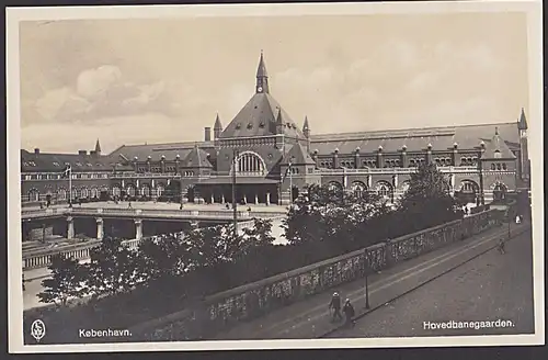 Kopenhagen Köbenhavn 2 Photokarten Hovedbanagaarden um 1928