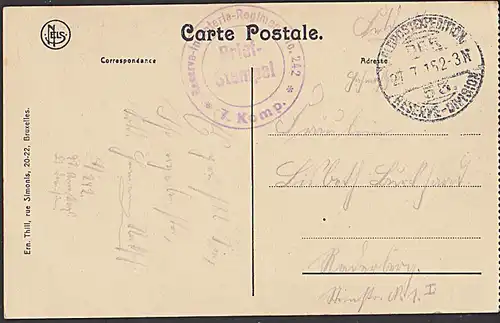 Ostende La Digue Oostende Feldpostkarte AK um 1915 Feldpostexpedition 53. Reserve-Division