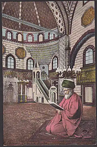 Mostar Betender Türke in der Moschee um 1910 unbeschrieben