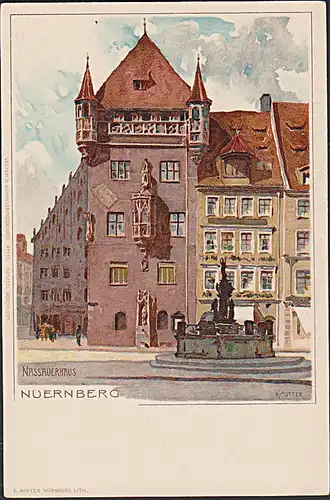 K. Mutter Künstlerkarte NUERNBERG "Nassauerhaus" Veltens Künstlerpostkarte N: 111