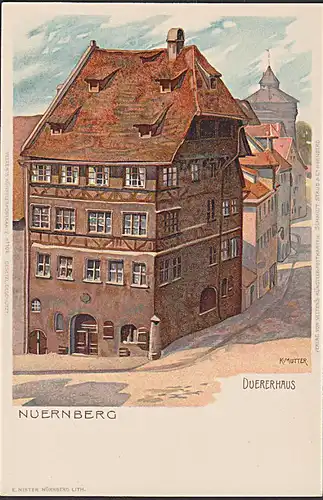 K. Mutter Künstlerkarte NUERNBERG "Duererhaus" Veltens Künstlerpostkarte N: 102
