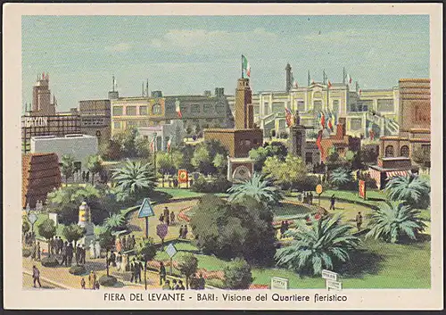 Bari "DAL 6 al 21 Settembre VISITATE la Fiera des Levante di Bari" Visione del Quartiere flieristico aus 1935