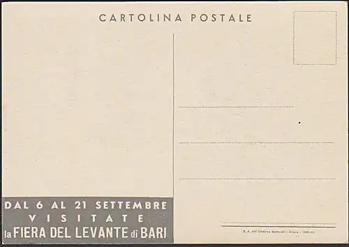 Bari "DAL 6 al 21 Settembre VISITATE la Fiera des Levante di Bari" Padiglioni Merceologici aus 1935