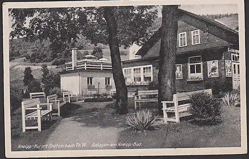 STÜTZERBACH Ilenau Thüringer Wald Anlagen am Kneipp-Bad "Lichtspiele" 9.5.1950