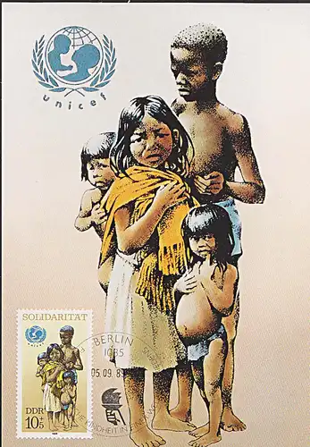 MC UNICEF Internationale Solidarität Afrikansiche Kinder DDR 3275