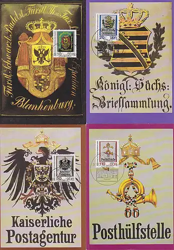 MC Maxkarten Posthausschilder Kaiserliche Postagentur Blankenburg Posthülfsstelle