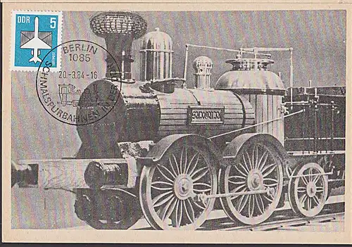 Lot 4 Karten  "GOTHA" Schnellzugdienst Lokomotive Baujahr 1855, SSt. Berlin 1984 und andere
