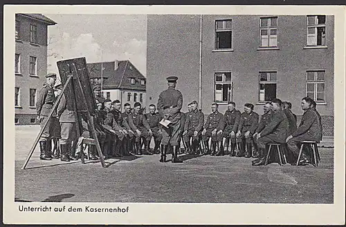Wehrmacht-Bildserie 115/21 "Unterricht auf dem Kasernenhof" von 1939