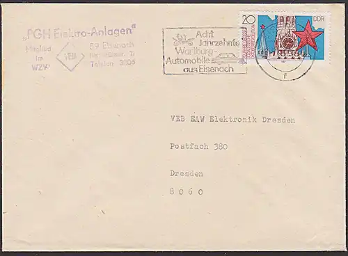 Eisenach MWSt. Werbung "Acht Jahrzehnte Wartburg Automobile Eisenach"