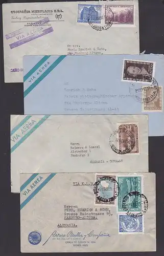 Argentina Argentien Lot 4 lettre  cover Eva Peron zucar Zucker