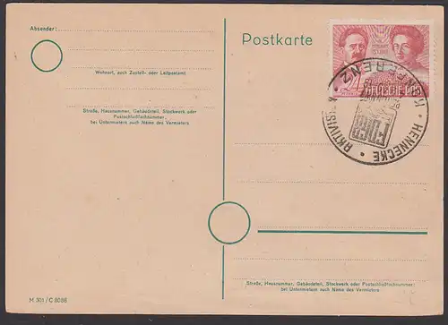 Rosa Luxemburg Karl-Liebknecht, SoMke mit seltenem SoSt. FDGB BERLIN Hennecke - Aktivisten Konferenz 4.2.49 , SBZ