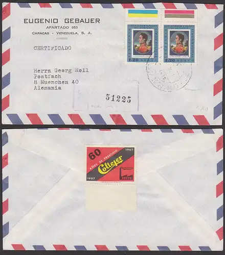 Venezuela Recomande Autor Anonimo circa1829, Vignette 60 anos de prestigio Coltejer, colteger