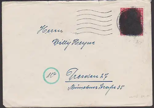 Berliner Postkrieg Berlin-DDR 119 Pk II, Motiv "10. Jahrestag Attentat auf Adolf Hitler" in DDR nicht anerkannt