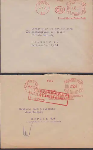 Germany Deutsches Reich Kaiserslautern Düsseldorf 4 AFS an Banken, zw. 1931 und 1934, München Nationalbank