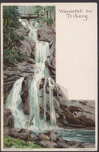 Triberg Wasserfall Steindruck Veltens Künstlerkarten unbeschrieben um 1905