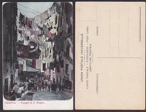 Genova Truogoli di S. Brigida cartolina Genua