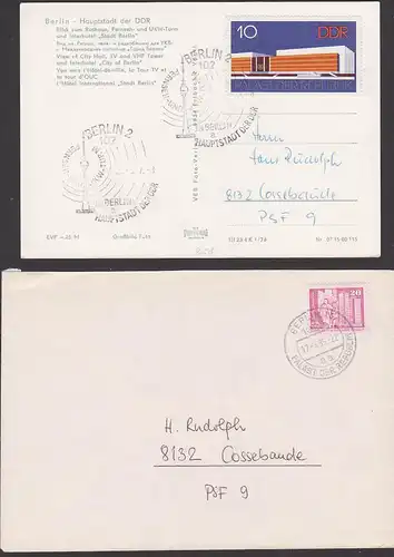 Berlin Palast der Republik , Hauptstadt der DDR, Tages- und Sonderstempel