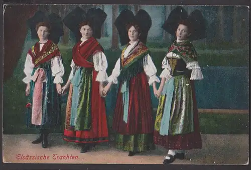 Elsässerin Elsässische Trachten CAK 1917 Elsac Elsass