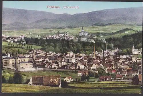 Friedland in Böhmen Frydlant CAK um 1910 Schornsteine Essen Burg Schloss