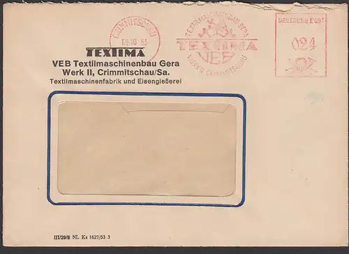 Crimmitschau AFS Textima Textilmaschinenbau Gera Werk II,  9.10.53