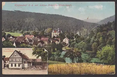 Wolfersdorf Schloss Fröhliche Wiederkunft Gaststätte Sommerfrische CAK 1912