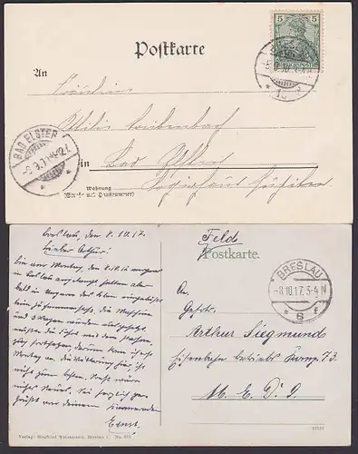 Breslau Wroclaw Gruss aus Rathaus 1900, Lichichshöhe  1917 als Feldpostkarte Niederschlesien