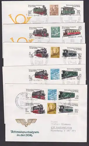 chemin de fer railroad Eisenbahn Schmalspurbahnen in der DDR Zdr. Putbus - Göhren, Freital - Kurort Kipsdorf, Moritzburg