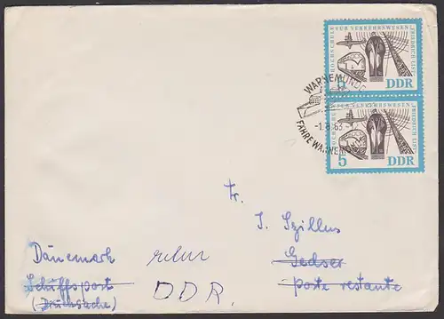 Warnemünde Rostock Fähre Warnemünde -  Gedser 1963