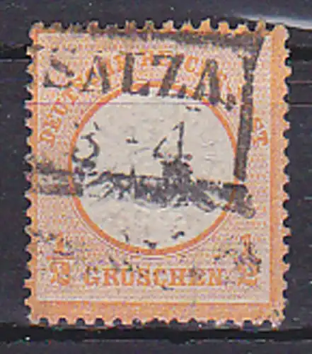 Neuensalza Germany 1/2 Groschen großer Schild Mi. 18 Zeilenstempel (Neu)SALZA, Deutsches Reich