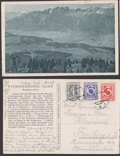 Patscherkofel-Bahn Scharnitz längste Seilschwebebahn Europas 1928