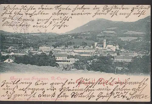 Scheibbs Gruss aus Ak Prosit Neujahr! 1902