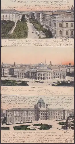 Wien 3 CAK um 1905, dabei Maria Therisia Monument Hof Museum Opern-Ring