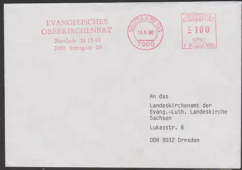 Stuttgart 125 AFS "Evangelischer Oberkirchenrat" 1990 -noch nach der DDR-