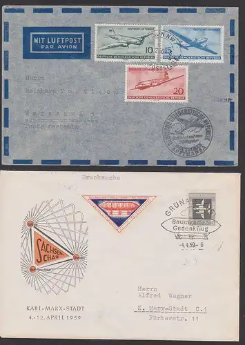 Sonderbeförderung INTERFLUG 1988 nach SOULOlympische Sommerspiele 1988, Baumgarten-Gedenkflug Zigarre 1959