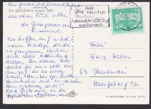 Eisenach Acht Jahrzehhnte Wartburg  Automobile aus Eisenach, MWSt. 1978  car vehikel Pkw auto