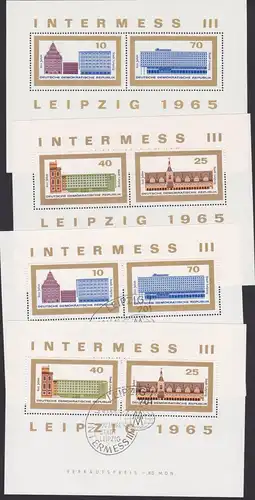 Leipzig INTERMESS 1965 800 Jahre Messestadt DDR (Blöcke postfrisch und gestempelt kpl.)