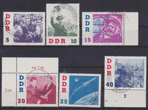 cosmonaute soviétique G. S. Titow Walter Ulbricht Raumschiff WOSTOCK 2  DDR 863/68  sowjetischer Kosmonaut