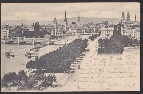 Schweiz Zürich Gruß aus 1902, Luzern